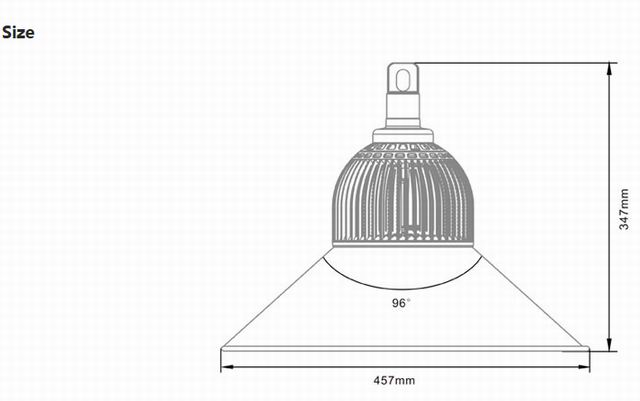 80W LED Bay Light Heat Sink-SD80I Size